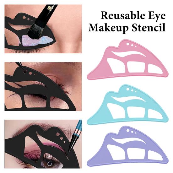 5-в-1 силиконовый трафарет для теней для век, многоразовый помощник для начинающих, руководство по нанесению теней для век