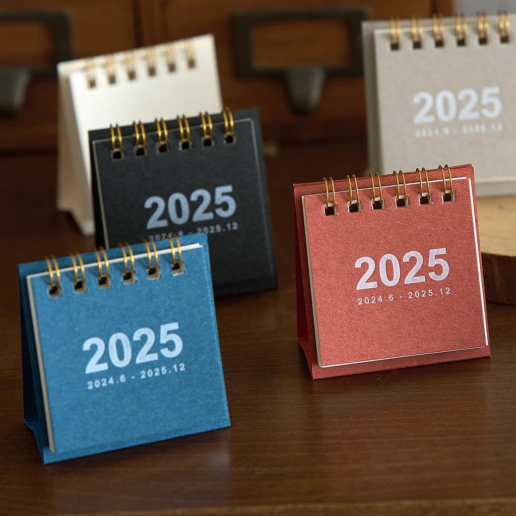 Простой мини-календарь 2025 года Офисные школьные принадлежности календарь Настольный календарь ежемесячный Планировщик Настольные аксессуары Декор Запись
