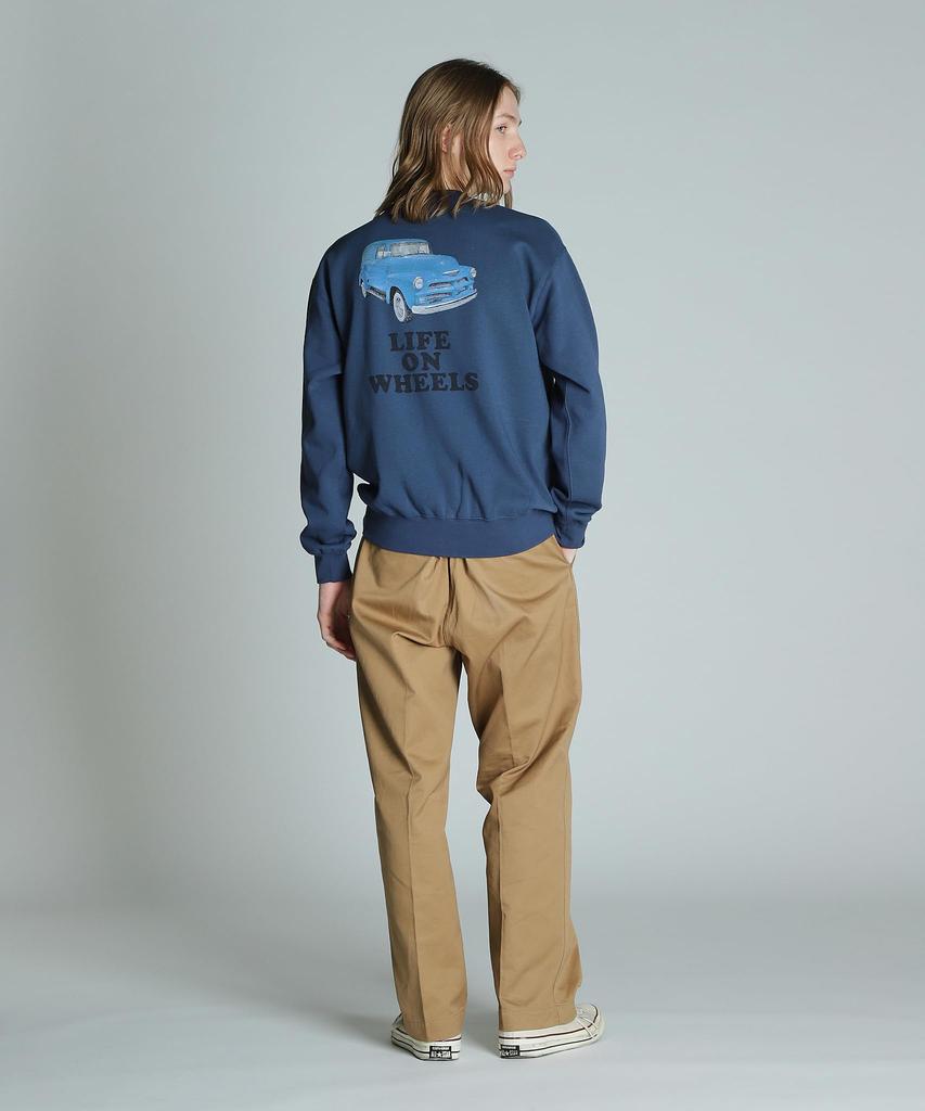 Худи Schott LIFE ON WHEELS CREW SWEAT, Мужское, Размер L (120), Темно-синий, 782-4232002
