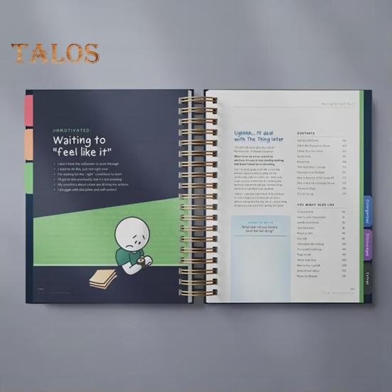 Блокнот Anti-Planner Premium White Paper Anti Bleed Design Ежедневный органайзер для людей с СДВГ с комиксами, раскрасками и стратегиями