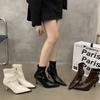 High Heel Women Slim Ankle Boots Fashion Elegant Modern Short Booties Spring Autumn Laides Pointed Toe Shoes