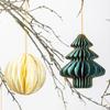 1PC Lantern Elegant Ornament Festive Paper Durable Ornament Classic Christmas Tree Romantic Honeycomb Delicate