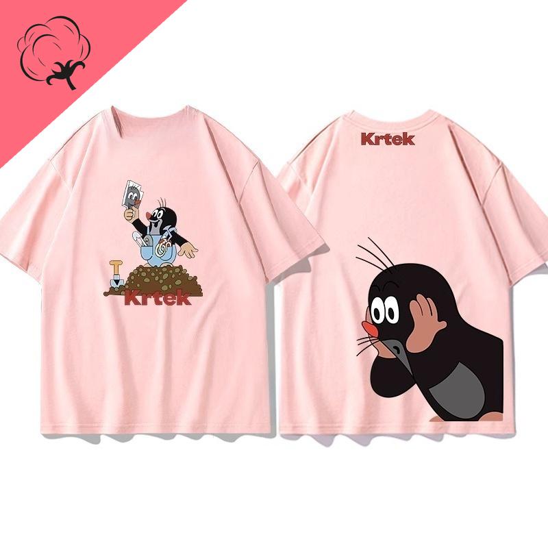The Mole Krtek Story Vintage Anime Shirt 100 Cotton Boy Girl Oneck Streetwear Graphic Tshirts Casual Funny Y2k Clothes