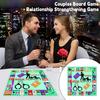 2Pcs Adults Couple Board Game Travel Paper Chessboard Men Women Monopoly Game Date Game Night Prop Girlfriend Boyfriend Valentine's Day Gift