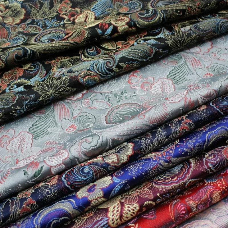 100x75 см жаккардовая шелковая парчовая ткань в китайском стиле китайский хам чонсам одежда декоративная ткань для подушек ткань для подушек