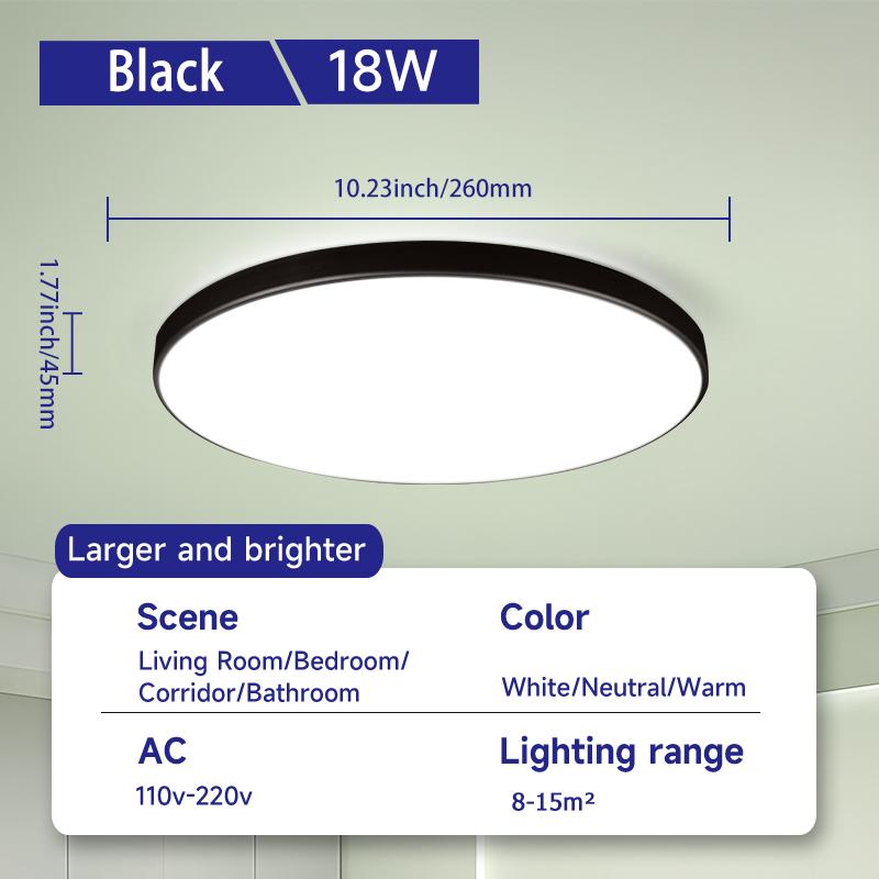 Золотая потолочная лампа Светодиодная потолочная лампа 220В 3 цвета Светодиодные панели Ультратонкие Освещение для кухни спальни гостиной