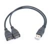 Высокоэффективный кабель передачи данных длиной 30 см USB-разветвитель Y-кабель для компьютера, ноутбука, цифровые продукты