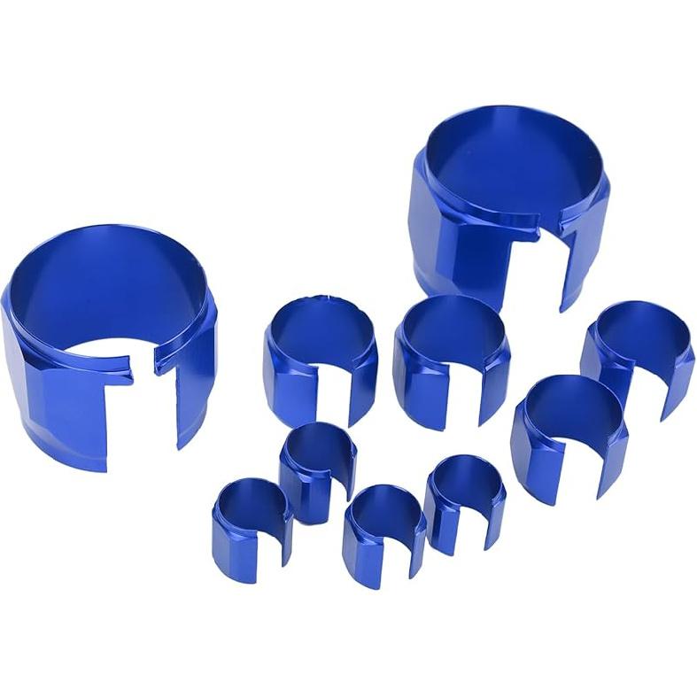 Комплект чехлов для шлангов из нержавеющей стали, универсальный комплект оплетки шланга радиатора для экстремальных температур для автомобиля (красный)