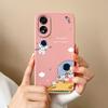 Чехол для Oppo A18 A38 4G Чехол с защитой камеры Крутой Астронавт Жидкий Силикон Мягкие Задние Крышки Для Oppo A 38 A 18 Корпус