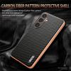 AZNS For Samsung Galaxy S24+ Case Electroplating Carbon Fiber Texture PU+TPU Phone Cover