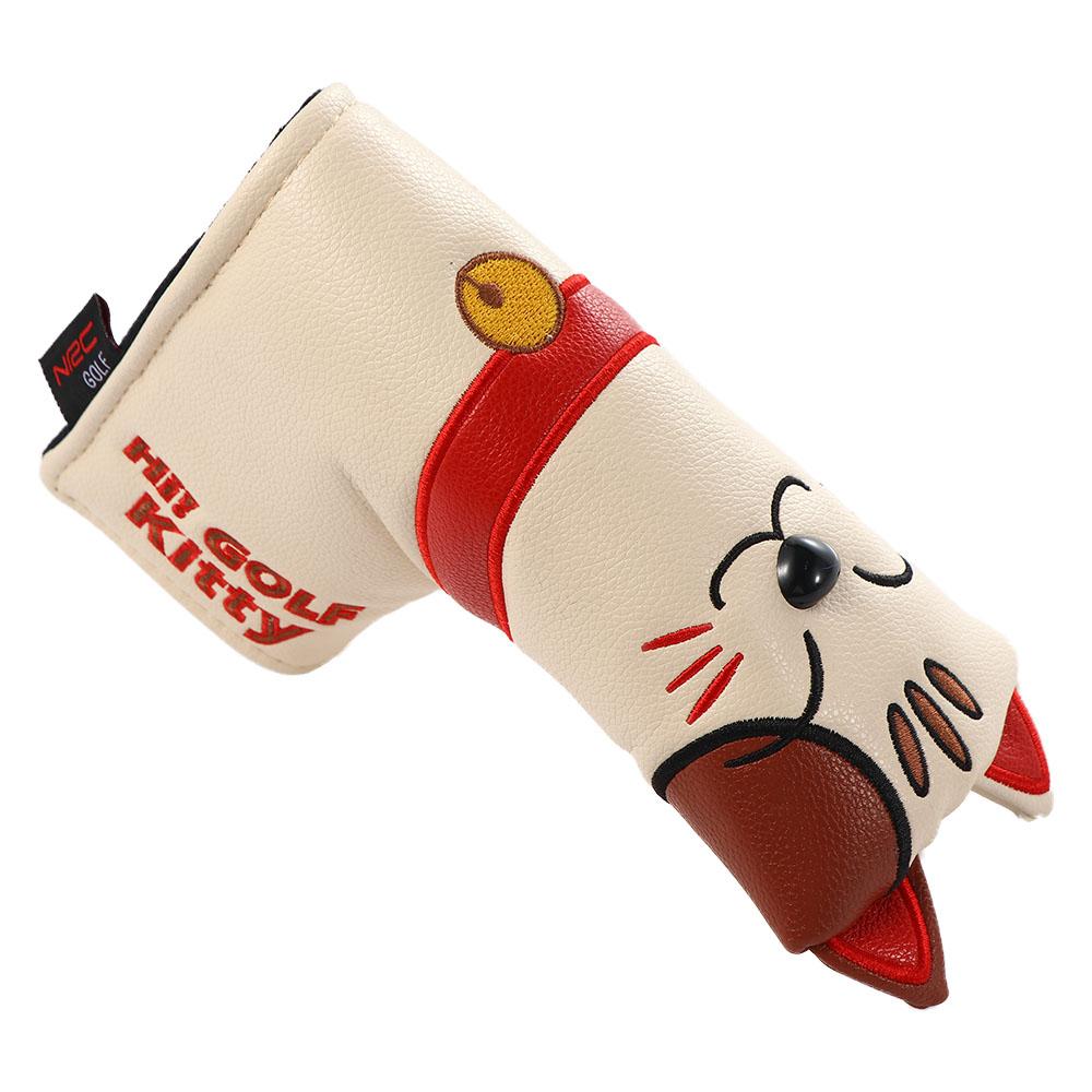 Kitty Hybrid Wood Head Cover Blade Mallet Putter Lucky Cat Golf Putter Cover Golf Club Headcovers