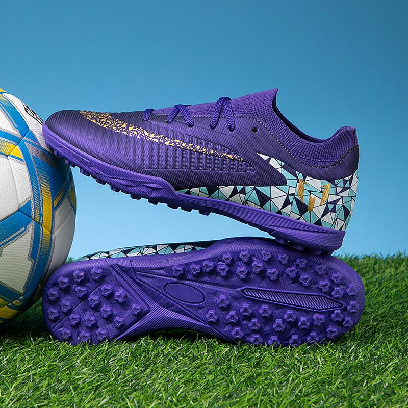 New low-top football shoes, youth men's and women's spikes, training matches, breathable, wear-resistant, shock-absorbing racing sports