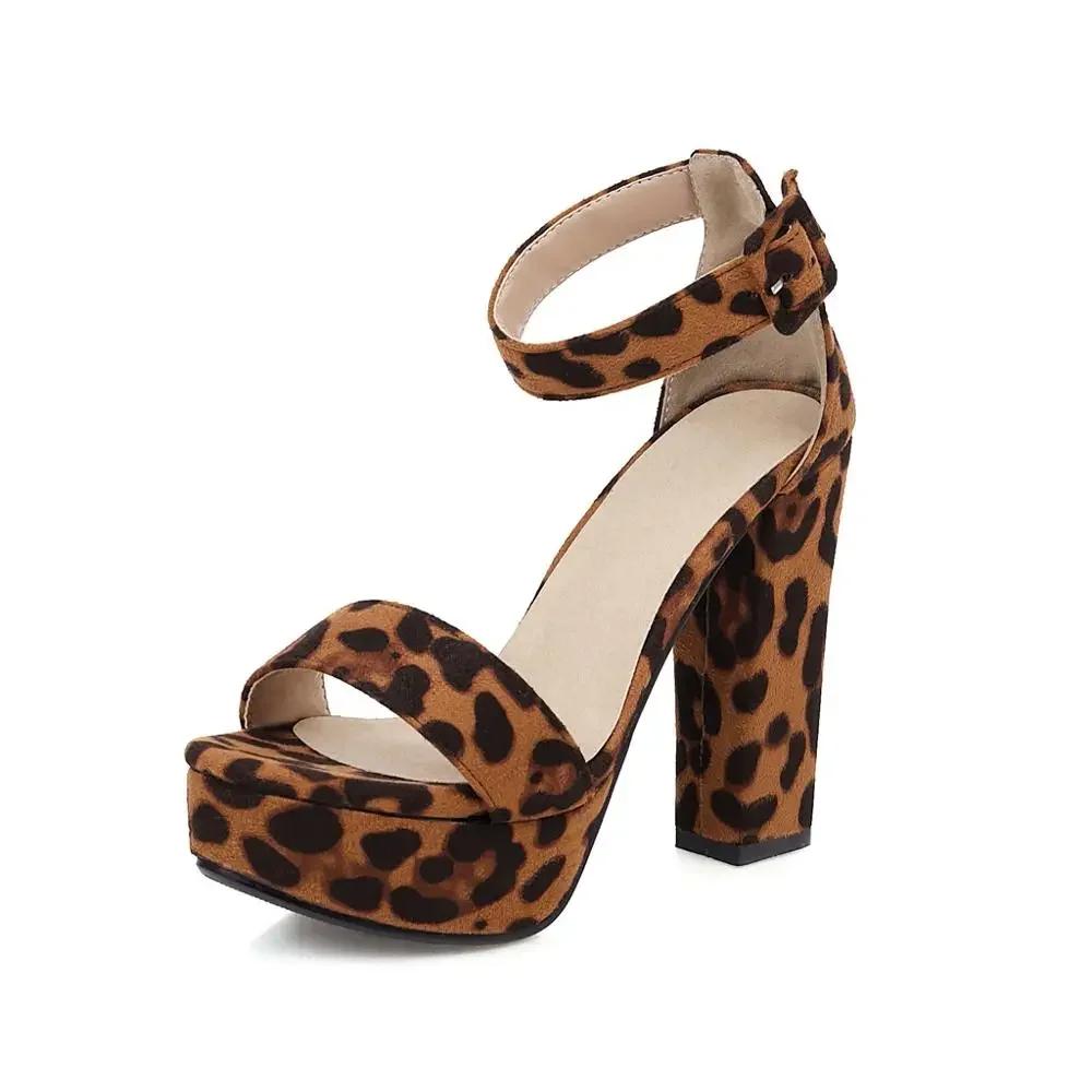 Женские босоножки на платформе с очень высоким каблуком, леопардовые каблуки, женские туфли для вечеринок, летние Sandalia Feminina Femme Sandalias De Mujer