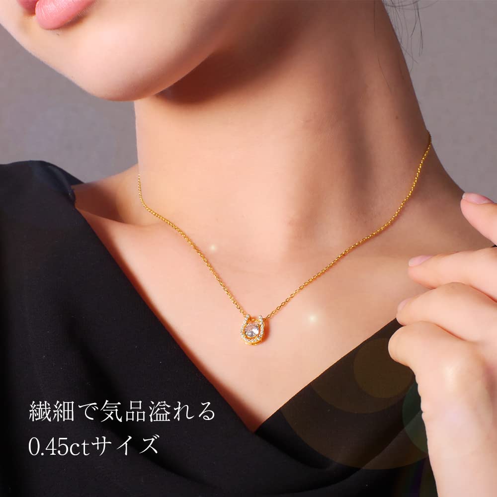 Necklace In Magazine Beautiful Hundred Quality Horseshoe Metal Cubic Silver 925 [La Paume] Women's [Featured Women's Flowers/Top Shine] Design,