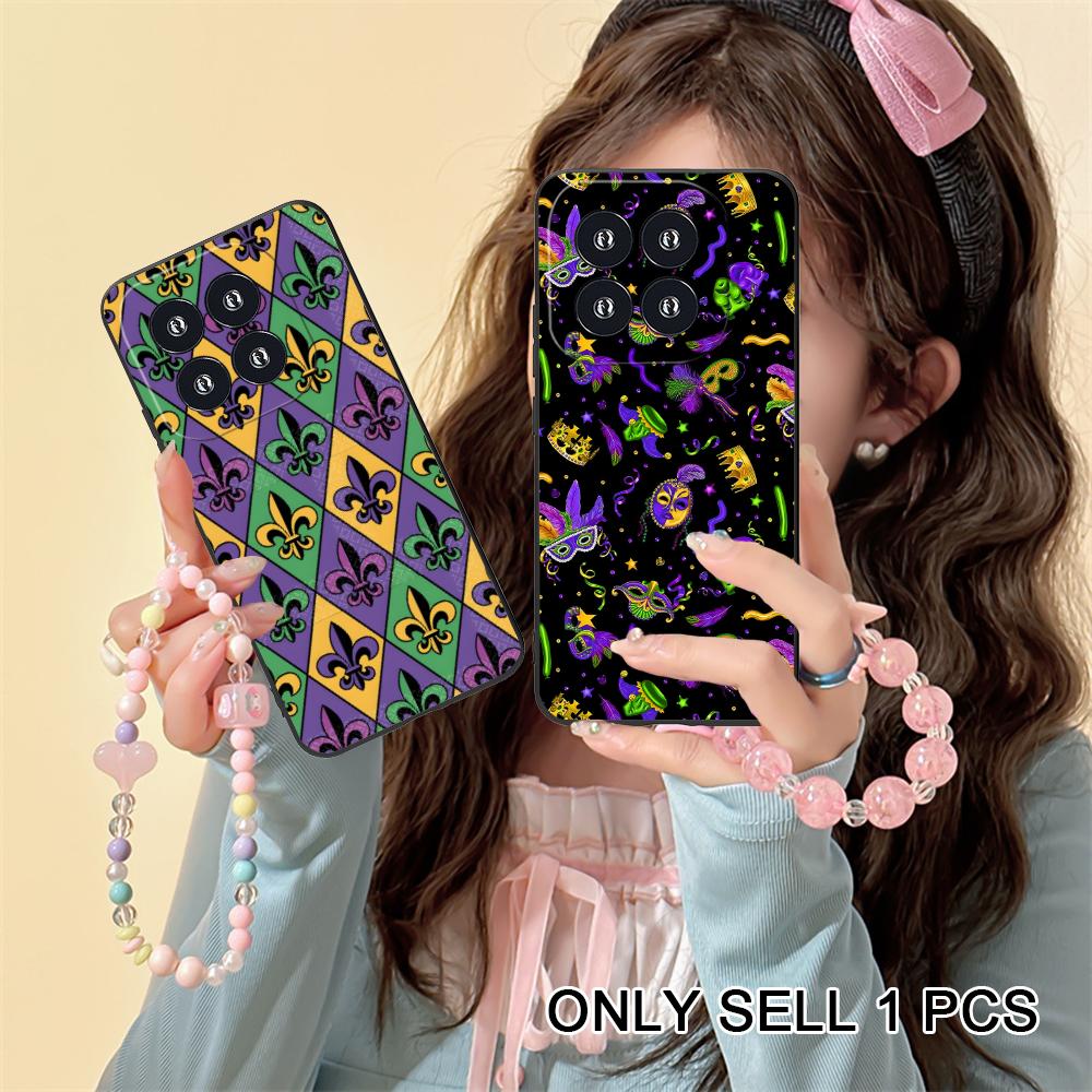 Mardi Gras Carnival Phone Case for Xiaomi 15 14 13 12 Mi 11 T Ultra Lite Pro S X 5G Soft TPU Shockproof Cover