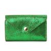 Ключница 4 Ключница Итальянская Кожа Ламинированная Laminato Потрескавшаяся Металлизированная Натуральная Кожа Воловья Кожа ANNEX LZKM800 BAGGY'S (ЗЕЛЕНЫЙ-50)