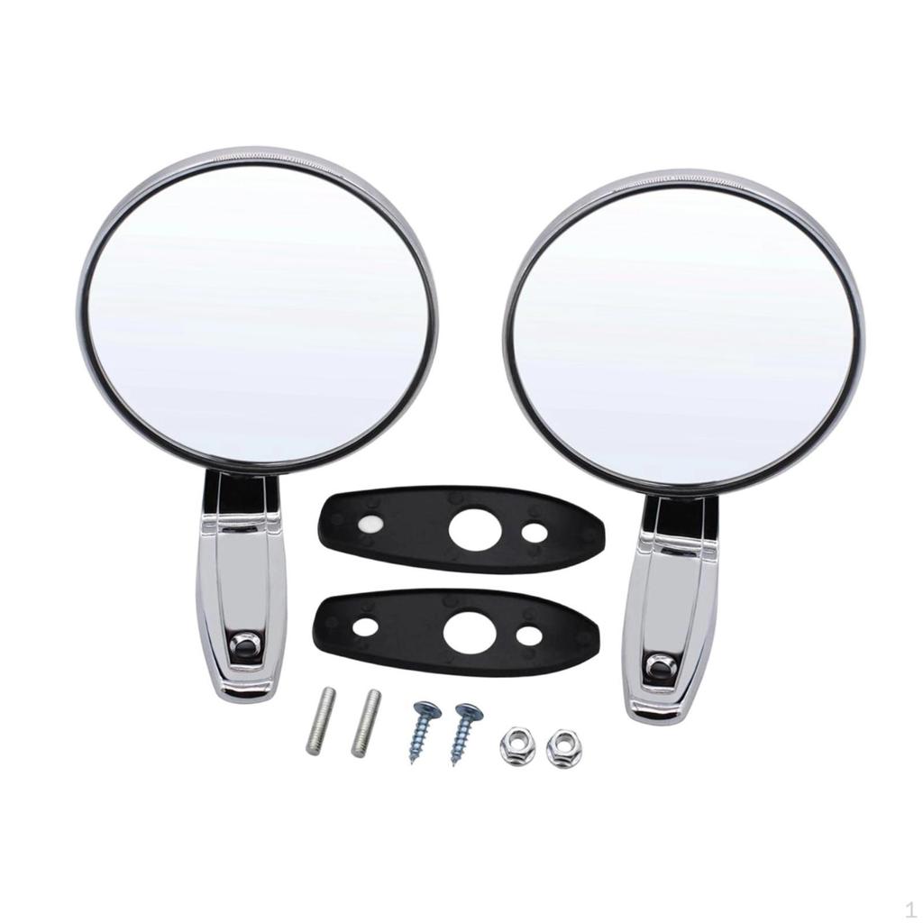 1 Pair Car Clear View Durability Zinc Alloy Accessories