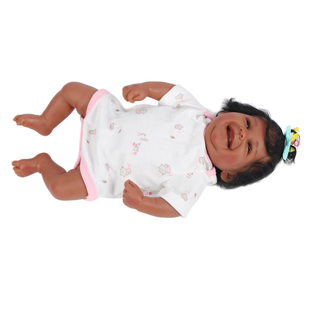 Мягкая виниловая кукла-реборн 19,3 дюйма, реалистичная, милая, афроамериканская, кукла-младенец, игрушка в подарок