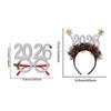 Очки на Новый год 2026 Блестящая праздничная повязка на голову 2026 Набор для вечеринки в канун Нового года 2026 Блестящая мишура Повязка на голову Праздничные очки