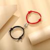 2PCS Couple's Handshake Magnetic Clasp Bracelet