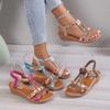 Fashion Shoes for Women Summer Women Wedge Bohemia Rhinestones Casual Platform Sandals Female Peep Toe Outdoor Beach Shoes 34-43