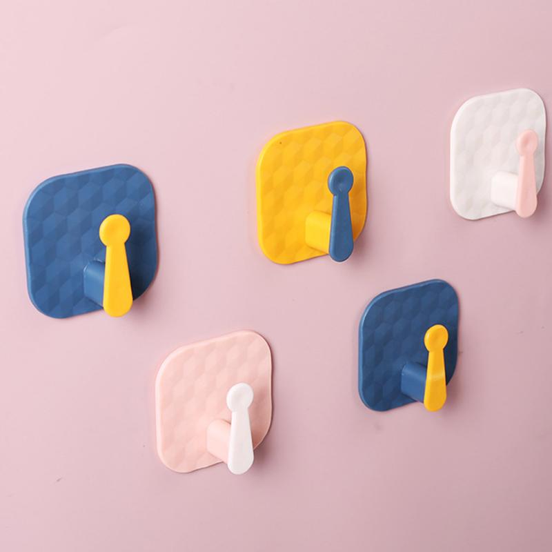 Многофункциональный кухонный бытовой ключ для ванной комнаты крючок для ключей без дырокола, не оставляющий следов, липкий крючок для дома, контрастный цвет, наклейка на крючок для одежды, изящные ювелирные изделия