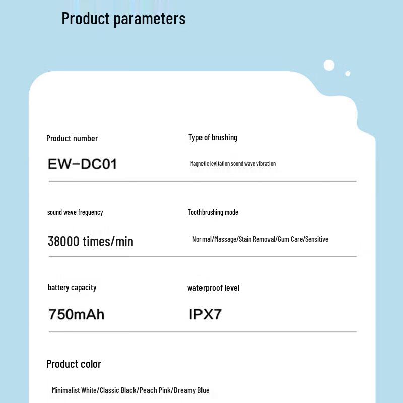 Panasonic Aiyou EW-DC01 Sonic Electric Toothbrush