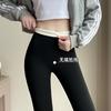 Женские брюки с акулами осень и зима новые маленький живот и ягодицы большой размер толстые мм черные бархатные леггинсы