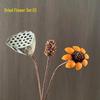 Zen Bouquet: Preserved Natural Cotton and Wheat Ear Flower Arrangement for Living Room Decor