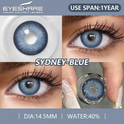 1 пара новых цветных контактных линз для глаз, модные натуральные зеленые линзы для глаз, синие линзы, цветные линзы для глаз для годового использования