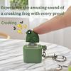 Frog Croaking Fidget Toy, Fun Stress Relief Toy with Led Lights, Cute Frog Croaking Keychain, Adults Keyboard Clicker, Ideal for ADHD and Autism