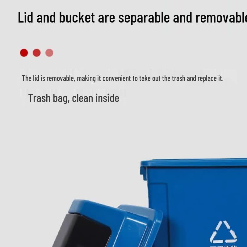 Swing Lid Sorting Trash Can