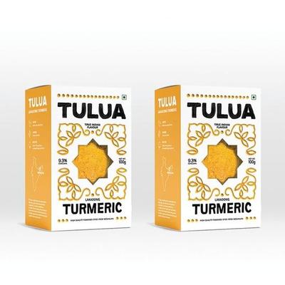 Премиальный порошок куркумы Tulua Lakadong (Халди) - 100 г в каждой упаковке по 2 штуки | (9-12%) Высокое содержание куркумина| 100% натуральный и органический