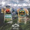 Retro Sunset Mountain 3D Printed T-shirt for Men's Summer Outdoor Hiking Camping Mountaineering Sports Leisure Short Sleeve Tops
