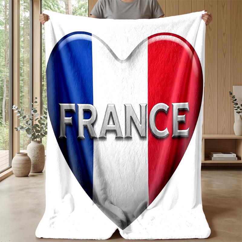 France national football team Theme blanket Soft Flannel Blanket Plush Throw Blanket Cozy Sofa Bed Blanket for Home Decor
