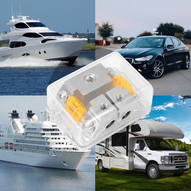 Vehicle Circuit Expansion Kit 1 To 2 Way Fuses Box With Overload Protection Ideal For Car Audios And Lighting Upgrades