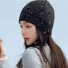 Warm Cap Sequin Knitted Hat Bow Knit Cap Casual Bowknot Beanies Hat  Autumn