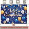 Фон для вечеринки Плоский Feliz Cumpleaos Мероприятия Свадьба Церемония вступления в брак Четыре сезона Фотобудка Фон Декор передней двери