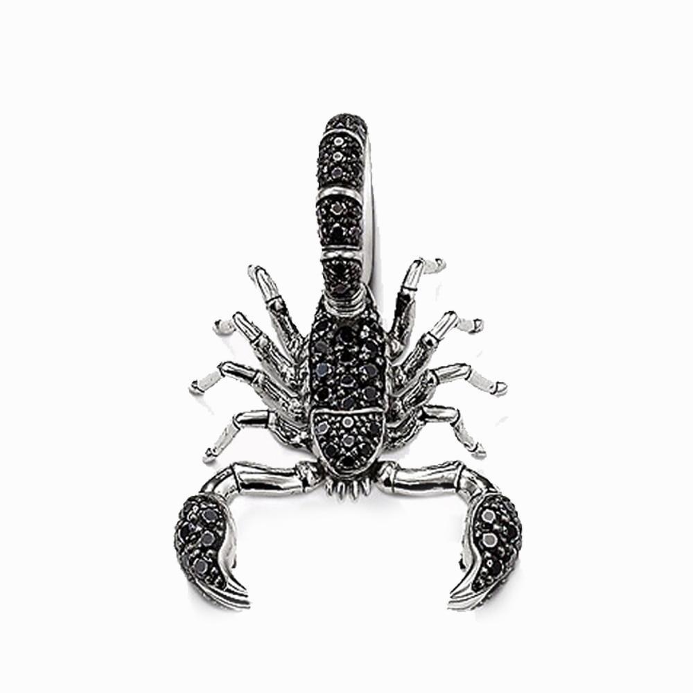 Black Scorpion Pendant Fit Necklace Europe Style Rebel Fashion Good Jewerly for Men Women Bijoux Gift In 925 Sterling Silver