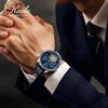 Часы HAOFA Tourbillon Mechanical Day and Night GMT с ремешком из натуральной кожи, стильные водонепроницаемые роскошные часы, популярный подарок для мужчин, мужские