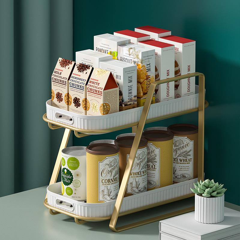 Water Cup Storage Rack with Tray Double-layer Tea Cup Coffee Storage Rack Water Cup Glass Tabletop Tray Drain Shelf