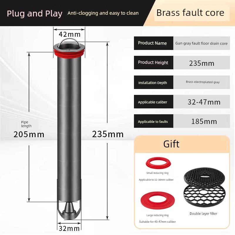 Magnetic Levitation Brass Extended Inner Core Drain Pipe, Anti-Odor and Anti-Mosquito Device for Sewer