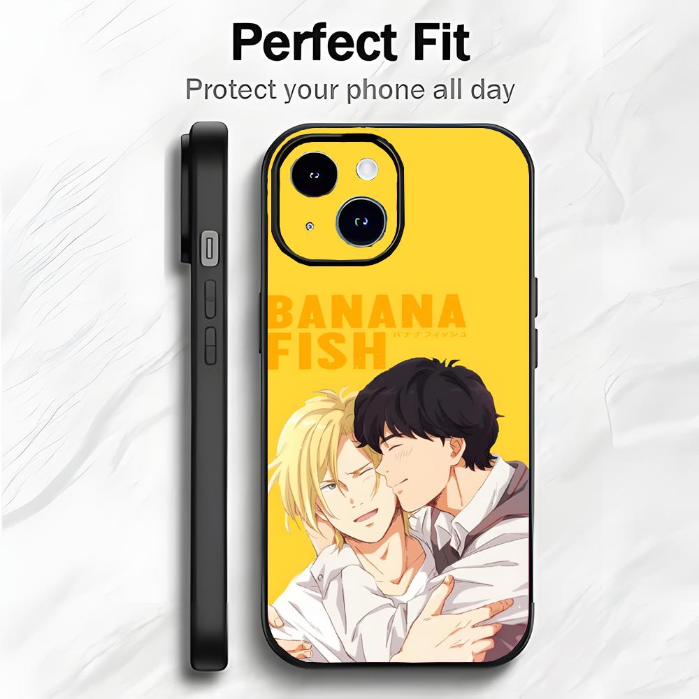 Эмоциональный темный аниме B-Banana Fish Чехол для телефона Чехол для телефона Мягкая упаковка Легкий Для iPhone17 16 15 14 13ProMax