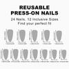 Simple French Ins Style Glitter Wearable False Nail Art Tips