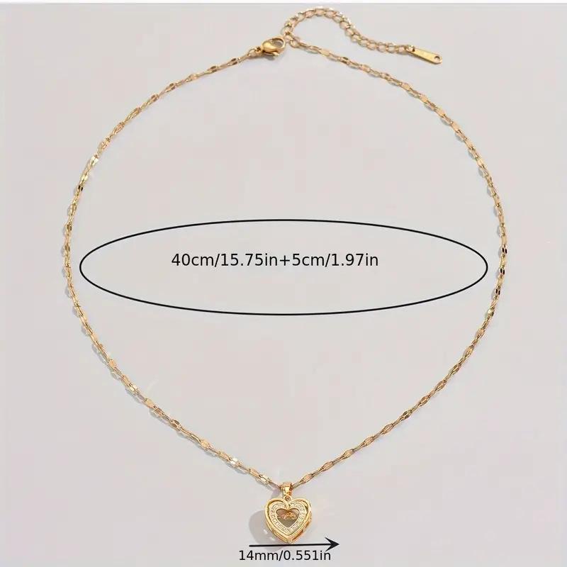 Милое бьющееся сердце кристалл кулон ожерелье для женщин корейская мода нержавеющая сталь ключичная цепочка женские сексуальные свадебные украшения