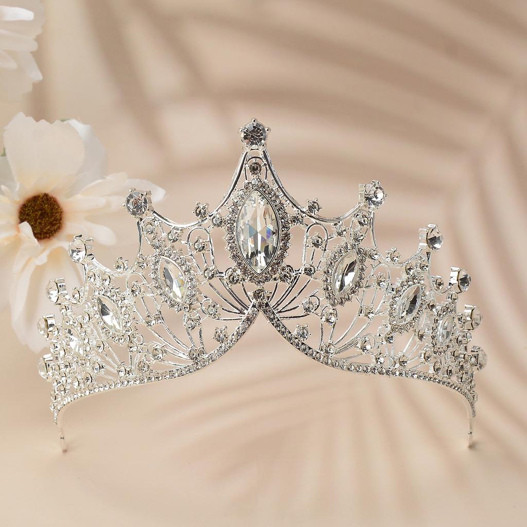 Новая барочная невеста сплав горный хрусталь корона свадьба свадебное платье производительность производительность аксессуары головной убор женщины