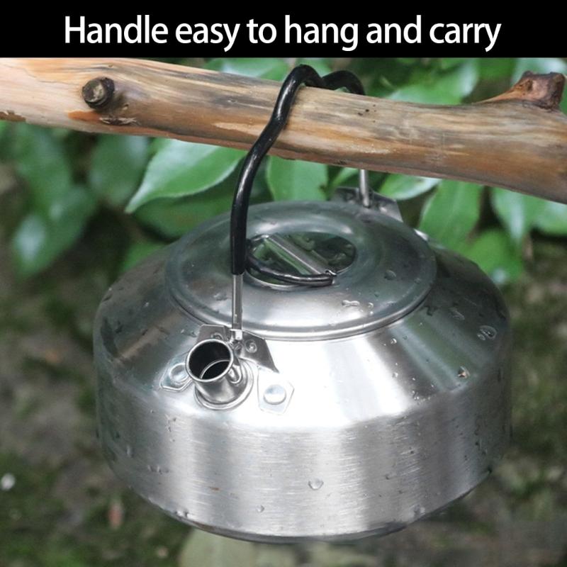 Нержавеющая сталь Чайники для походов на открытом воздухе Кастрюля Посуда Кемпинговые чайники Чайник со свистком для плиты Чайник для кемпинга Чайник для кофе