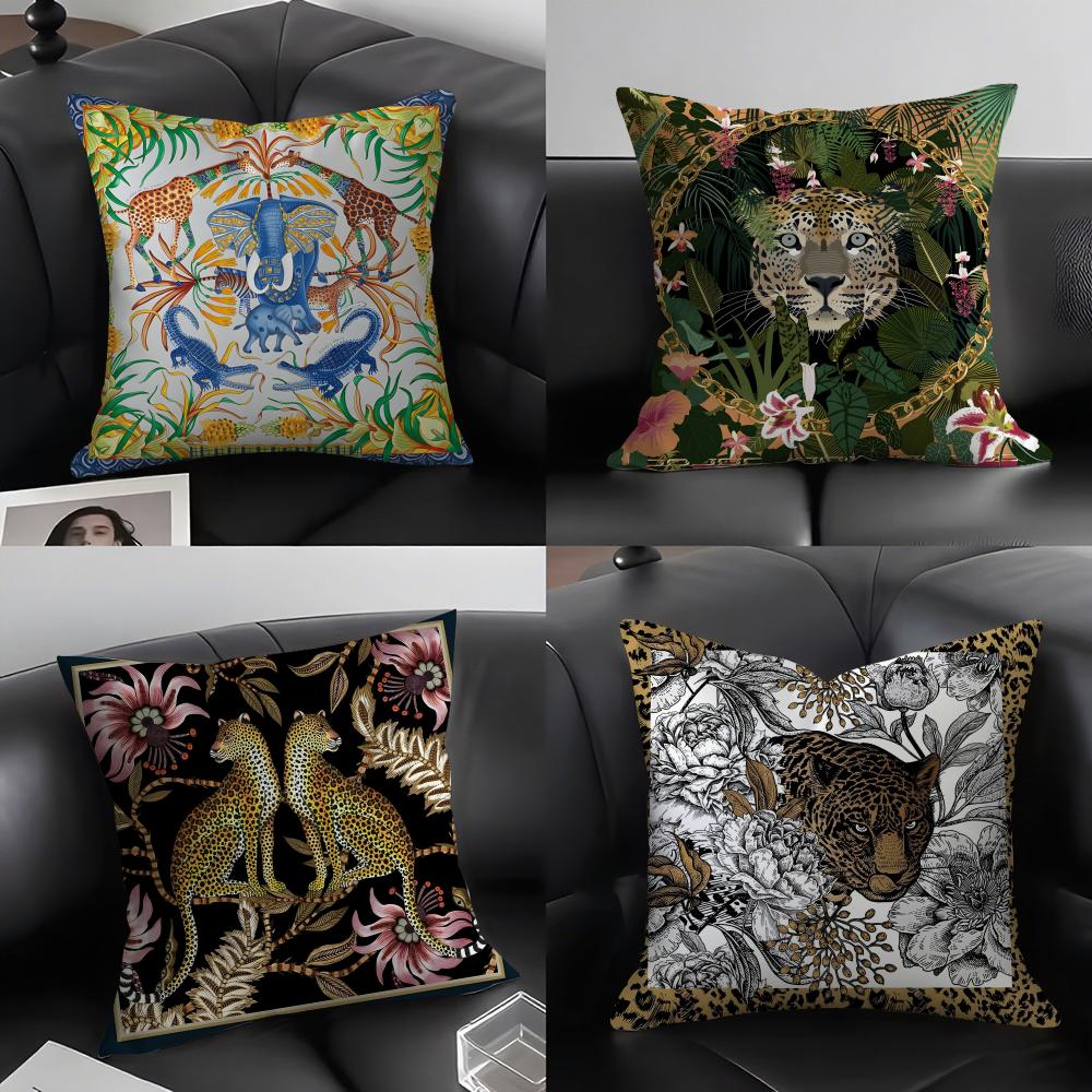 Animals Classical Cushion Cover Pillowcase Ultra Soft Skin Friendly Fabric Cloud Like Comfort Concealed Zipper