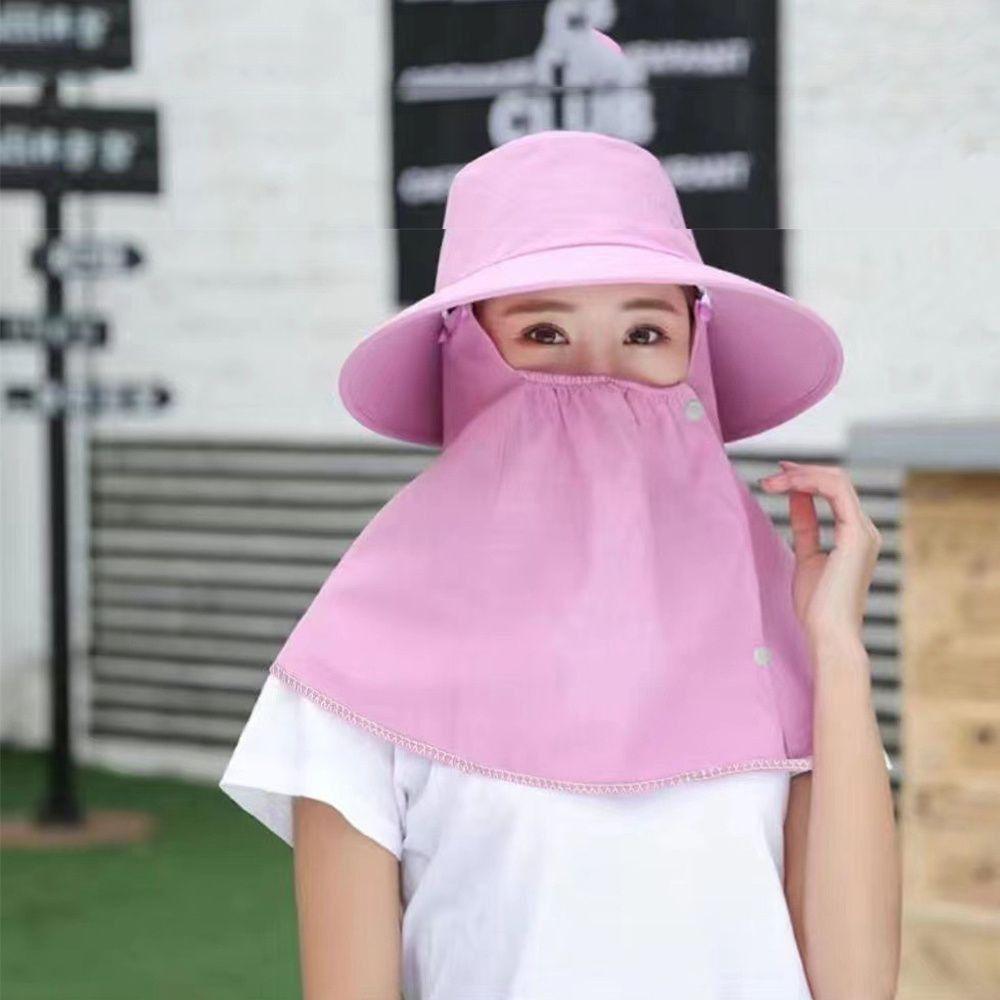 Detachable Neck Sun Visor Hat UV Protection Face Mask New Sunscreen Hat Women