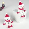 Yousheng Рождественская фигурка снеговика, напечатанная на 3D-принтере, сидячий снеговик, украшение с подвижными суставами для зимнего декора дома, офиса, стола